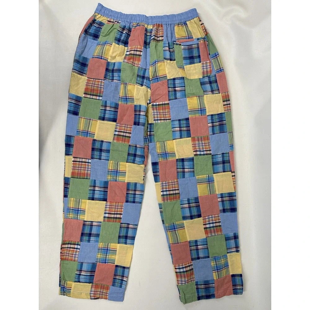Majestic Robe Pants Set Cotton Madras Plaid Terry Cloth‎ Lined Men's Size XL/2XL